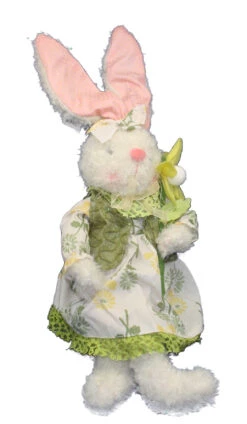 Springtime Fabric Sitting Bunny Figure - Boy