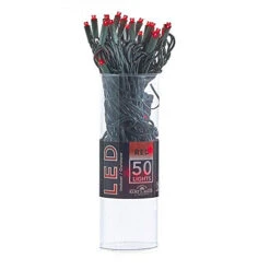 Kurt Adler 50-Light 5mm Red LED Green Wire Light Set -Christmas Decoration Store atfmlmpdthvxi3xirswi