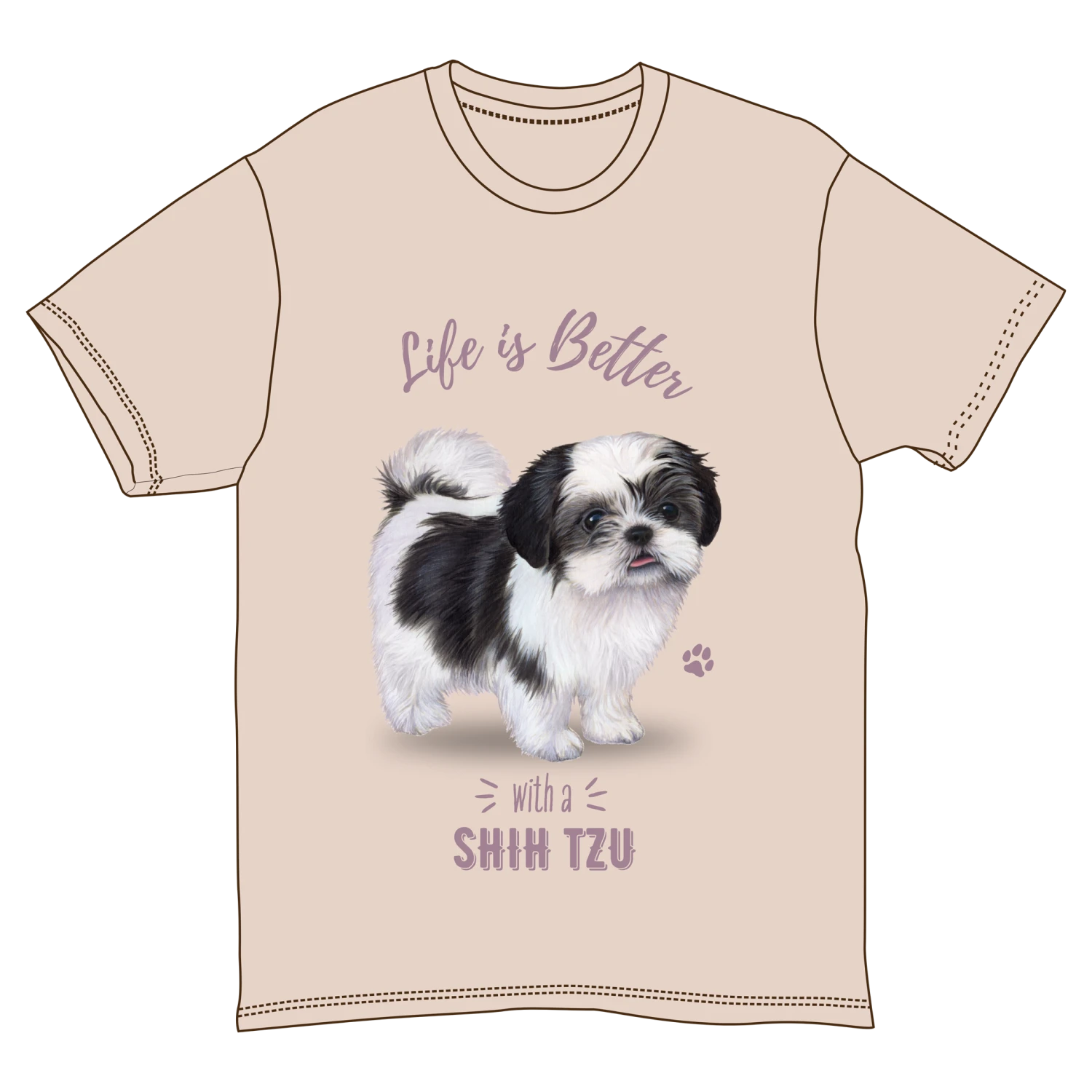 Life Is Better With A Shih Tzu T-Shirt - 5 Life Is Better With A Shih Tzu T-Shirt - - Image 3