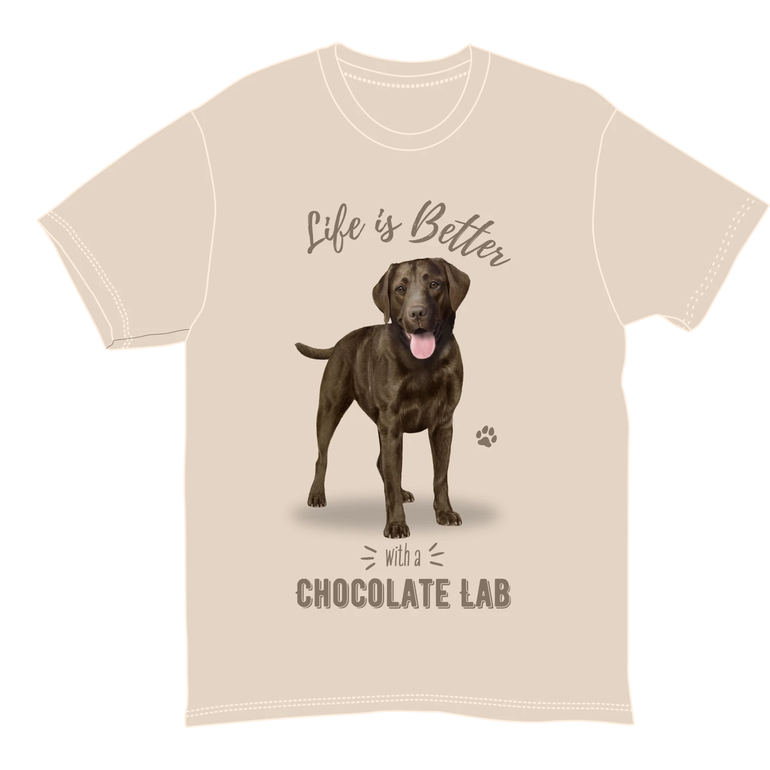 Life Is Better With A Chocolate Lab T-Shirt - 7 Life Is Better With A Chocolate Lab T-Shirt - - Image 5