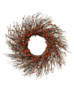 Dried Twig And Fall Berries Wreath - 24 Inch