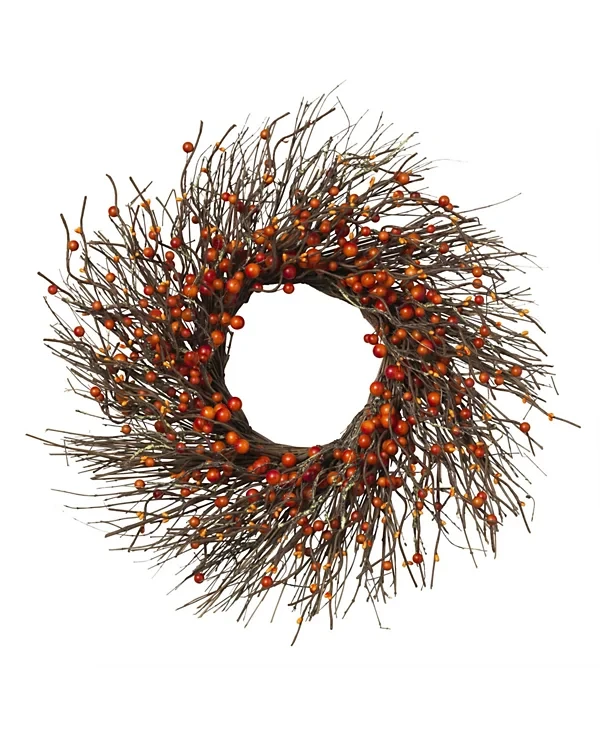 Dried Twig And Fall Berries Wreath - 24 Inch 3 Dried Twig And Fall Berries Wreath - 24 Inch