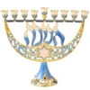Matashi Hand-Painted Enamel Menorah Candelabra -Christmas Decoration Store bu4qe4iltixfnb3kstoz