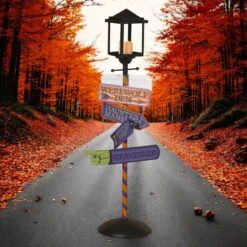 Halloween Street Lamp Sign Post -Christmas Decoration Store budu9w75skytdaughprx