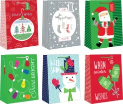 Medium Sized Whimsical Giftbag - Hello Snow -Christmas Decoration Store bwgzxab32lspxggwyu3m