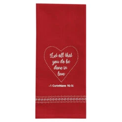 Let All That You Do Embroidered Dishtowel