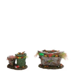 Department 56 Halloween Spooky Trash Cans - 2 Piece Set