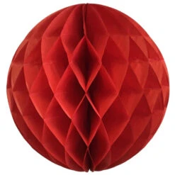 Honeycomb Ball Party Decoration - Red - 9.75"