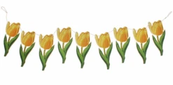 Wooden Tulip Garland - Yellow