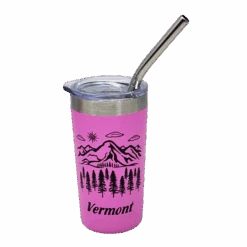 Vermont Green Mountains Stainless Steel 2oz Shooter - Pink