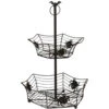 Metal Two Tier Spider Web Tray - 17 Inches Tall -Christmas Decoration Store edhcmoe3lv0s4us2m6ea