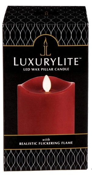 LED Wax 3x6 Pillar Candle - Red 3 LED Wax 3x6 Pillar Candle - Red
