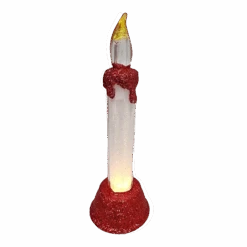 Kurt Adler Light-Up LED Glittered 6 Inch Candle - -Christmas Decoration Store euisosnwnp10uiiq9tcl
