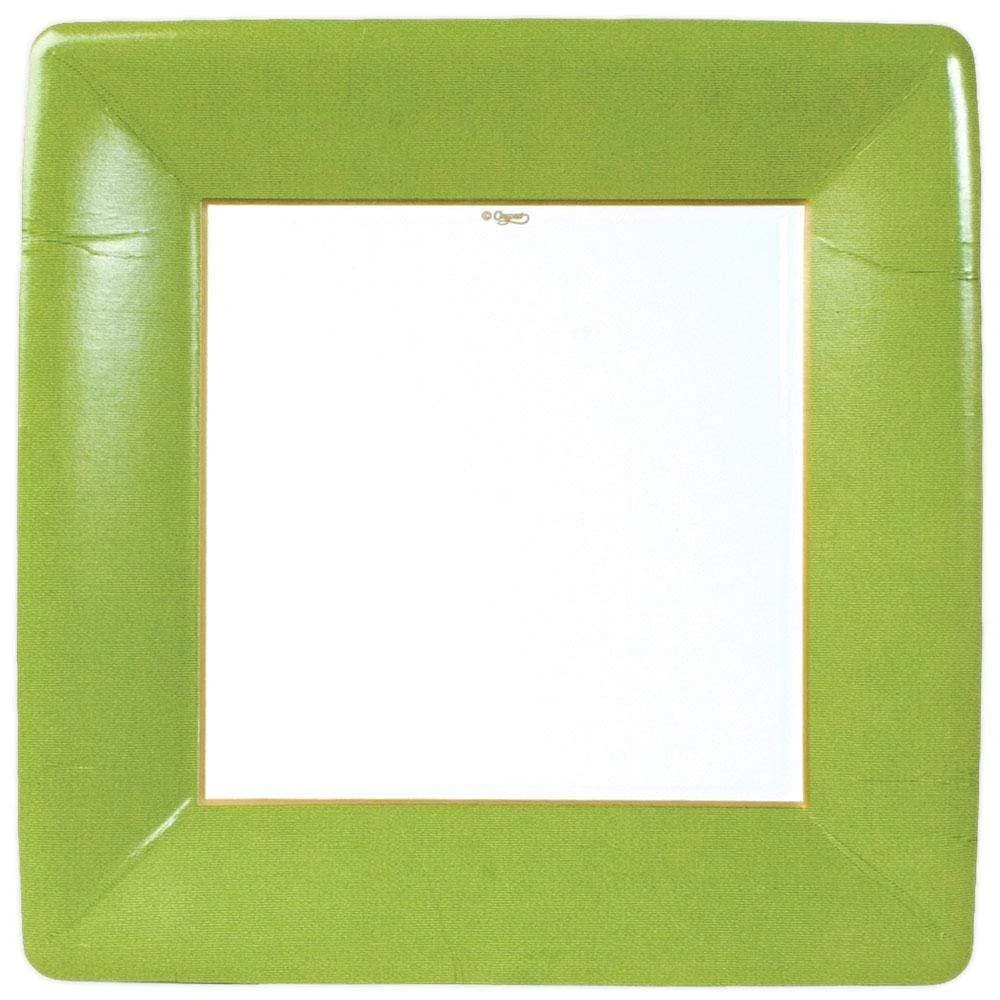 Grosgrain Border Moss Green - Dinner Plate - Square 3 Grosgrain Border Moss Green - Dinner Plate - Square