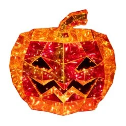 Kurt Adler 200-Light Orange Micro LED Holographic Jack-O-Lantern