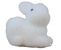 Flocked Resin Bunny - 2.2 Inch