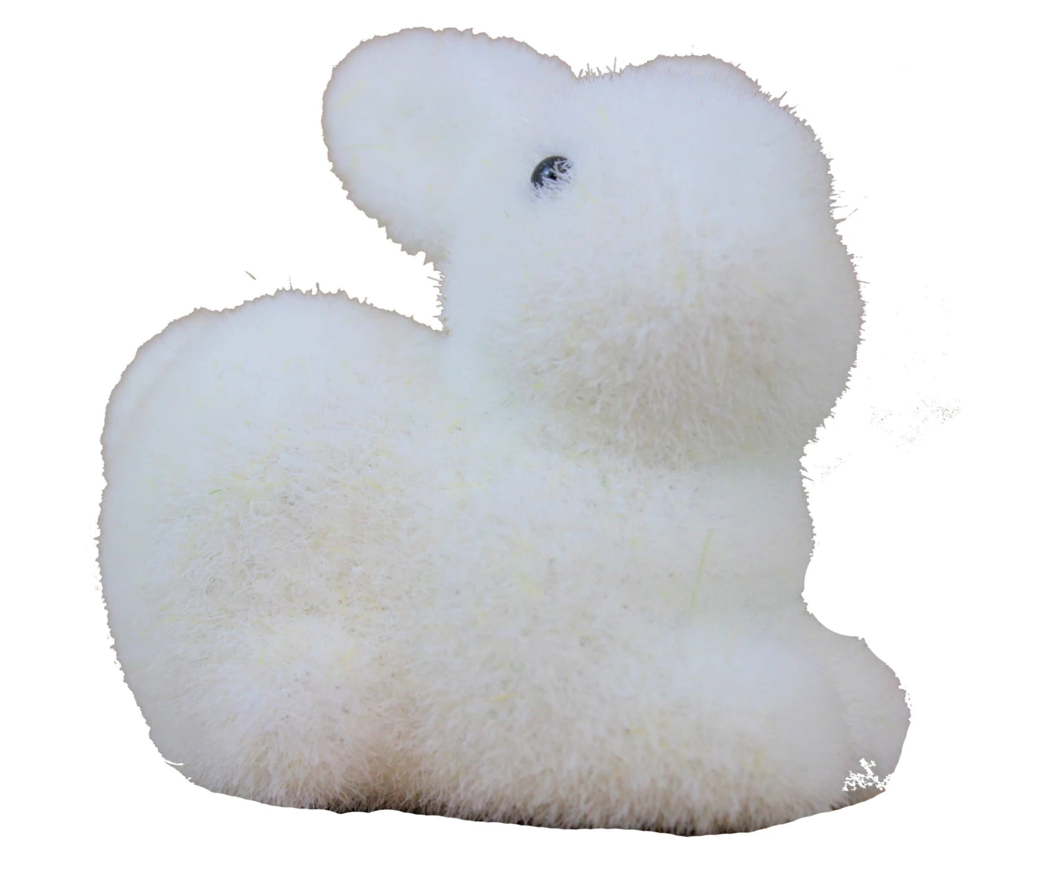 Flocked Resin Bunny - 2.2 Inch 3 Flocked Resin Bunny - 2.2 Inch