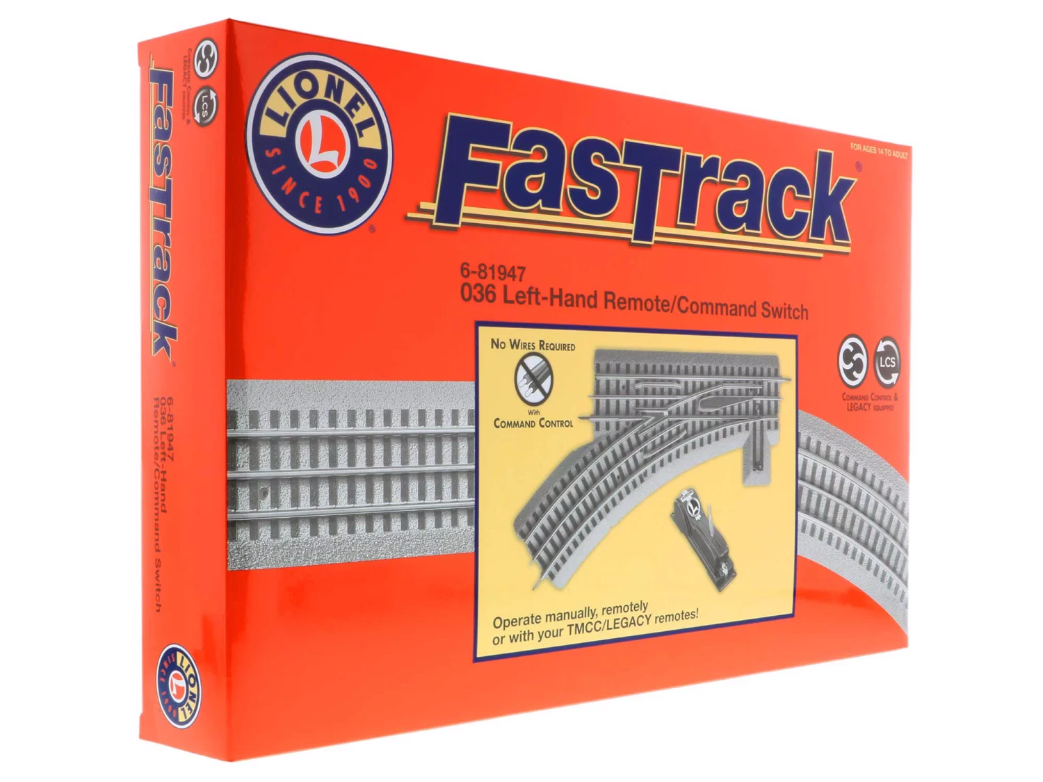 Lionel O-Gauge FasTrack O36 Left Hand Remote Command Switch 6 Lionel O-Gauge FasTrack O36 Left Hand Remote Command Switch - Image 4