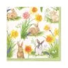 Bunnies And Daffodils - Lunch Napkin -Christmas Decoration Store fqon75t2iagsfx3olejp