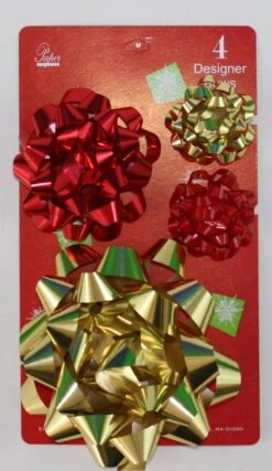 Confetti Bow 4 Pack - Burg/Gold -Christmas Decoration Store g60nnrbmur7xoqwo90df