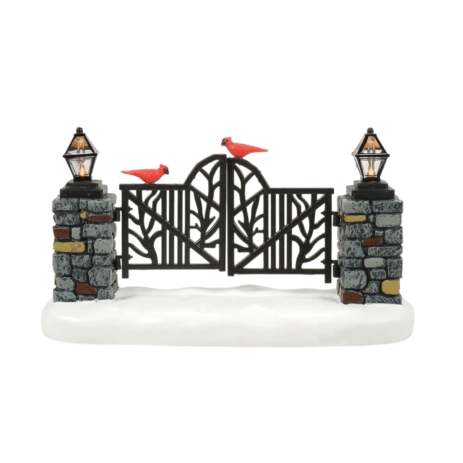 Department 56 Lighted Christmas Gate With Cardinals 4 Department 56 Lighted Christmas Gate With Cardinals - Image 2