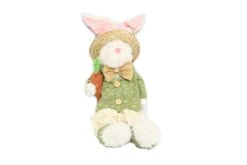 Springtime Fabric Sitting Bunny Figure - Boy -Christmas Decoration Store gdcmmbk05ieswdqwlch8