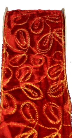 Unknown Burgandy Velvet Ribbon