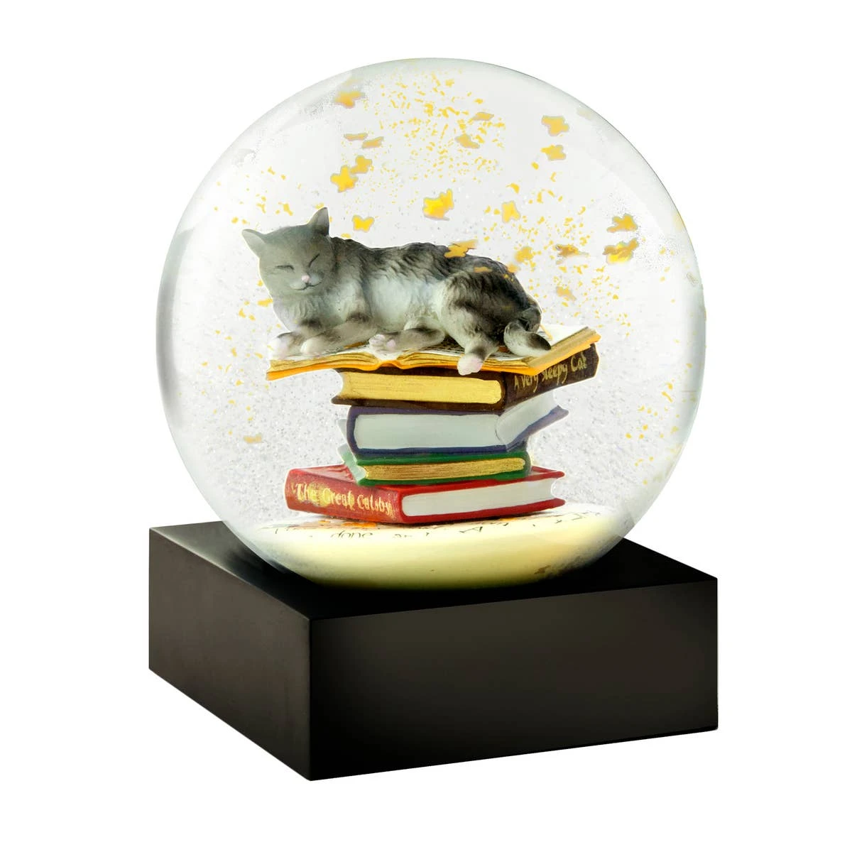 Cat On Books Snow Globe 4 Cat On Books Snow Globe - Image 2