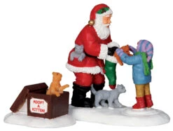 Lemax Santa And Kittens - 2 Piece Set -Christmas Decoration Store gs75gji9obzfajqasjhj