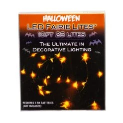 Kurt Adler 10' 25-Light Battery-Operated Orange LED Fairy Lights