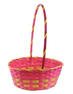 Large Bamboo Easter Basket With Wrapped Handle - Blue -Christmas Decoration Store h3hjkpeabk2vrcfib27k