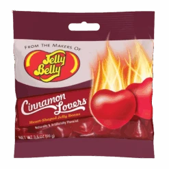 Cinnamon Lovers Heart-Shaped Jelly Beans 3.5 Oz Grab & Go Bag