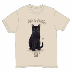 Life Is Better With A Black Cat T-Shirt - -Christmas Decoration Store hafsl9zaev48xtzgbgvp
