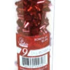 9 Tiny Metallic Bows In A Tube - Red Metallic -Christmas Decoration Store he465rqaa2wa0en1rv19
