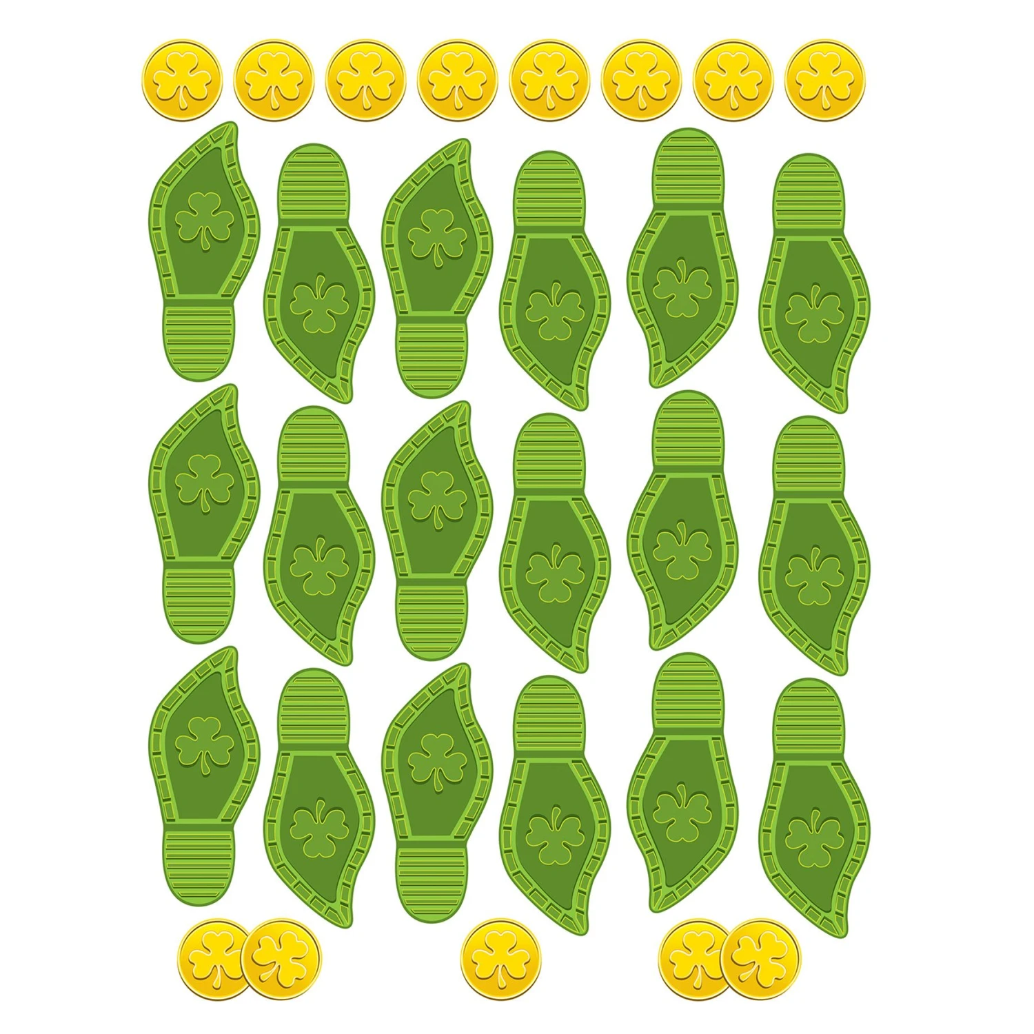 Leprechaun Footprint And Coin Peel And Place 3 Leprechaun Footprint And Coin Peel And Place