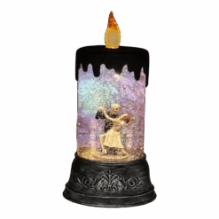 Spooky Skeleton Dance Waterglobe Candle