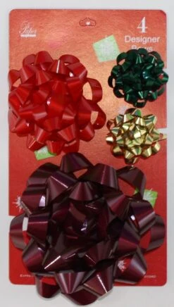 Confetti Bow 4 Pack - Burg/Gold -Christmas Decoration Store ir03vl4yudctlq1jclmk