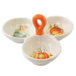 Painted Pumpkin Tidbit Tray