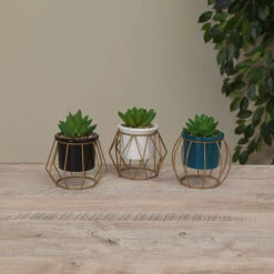 Potted Artificial Succulent With Metal Stand - -Christmas Decoration Store iw1sb7ydpfki6pd6pa0v