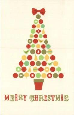 Dot Tree Christmas Card - Single -Christmas Decoration Store jaib1qf5jgiwfezzbmhi