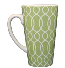 Green Lattice Latte Mug