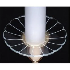 Single Glass Bobeche - Fancy Segmented