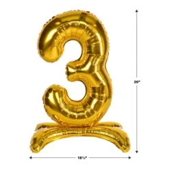 Self-Standing 26 Inch Balloon - Number "3" -Christmas Decoration Store kctesg3inzrkkynkl2zx