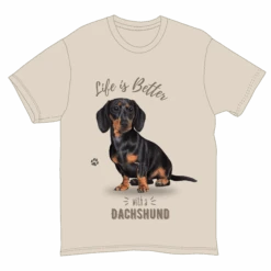 Life Is Better With A Dachshund Black T-Shirt - -Christmas Decoration Store kiv4j8oq4n8iskl5ruyo