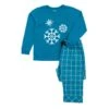 Kids Pajamas Poly Top And Flannel Pants Snowflake - -Christmas Decoration Store ko39shx9h5ral4q8uu4l