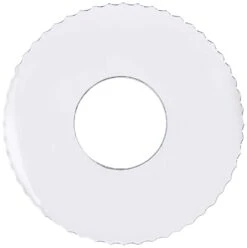 Single Glass Bobeche - Clear Serrated