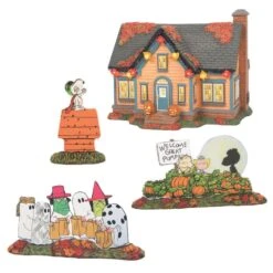 Department 56 Trick Or Treat Lane - Peanuts - 4 Piece Set -Christmas Decoration Store lqvbq3s2scrxdiwoprur