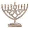 Ornate Nickel Finish Menorah -Christmas Decoration Store lzkoxnkogqzd1djclbjv