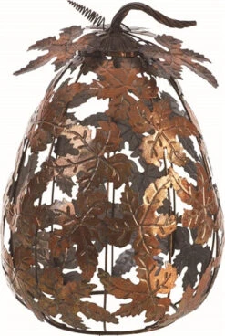 Metal Leaf Pumpkin Centerpiece - Large -Christmas Decoration Store mbrksakxun6k4wjalw8k