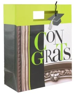 Congratulation Green Large Gift Bag